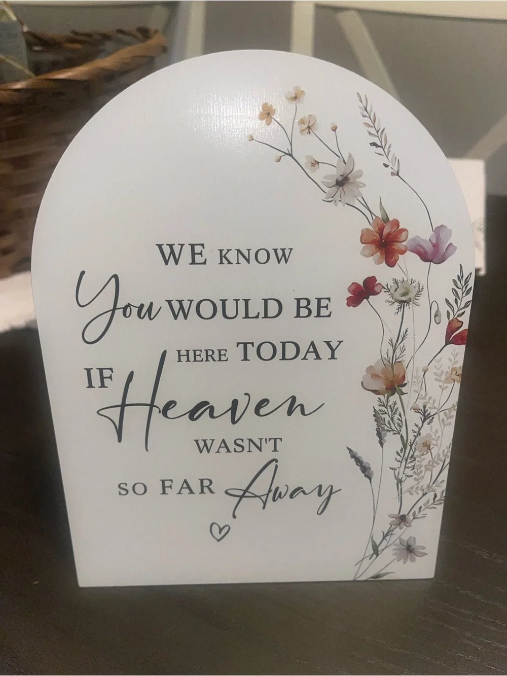 Floral Wedding Table Signs- White with Pink & Tan Flowers